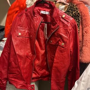 JustFab Faux Leather Jacket size Large